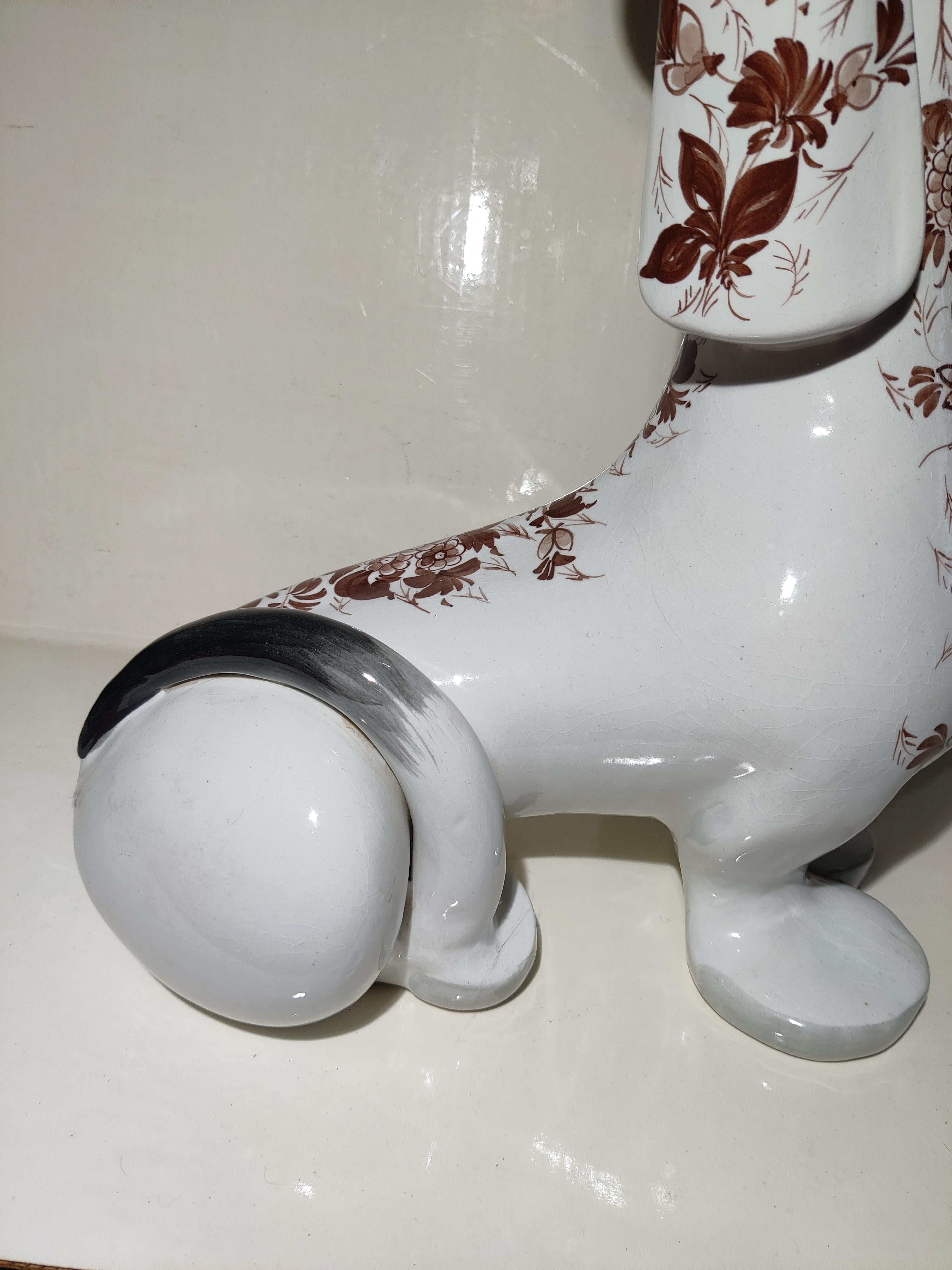20th Century Italian Hand-Painted Life-size Dog For Sale