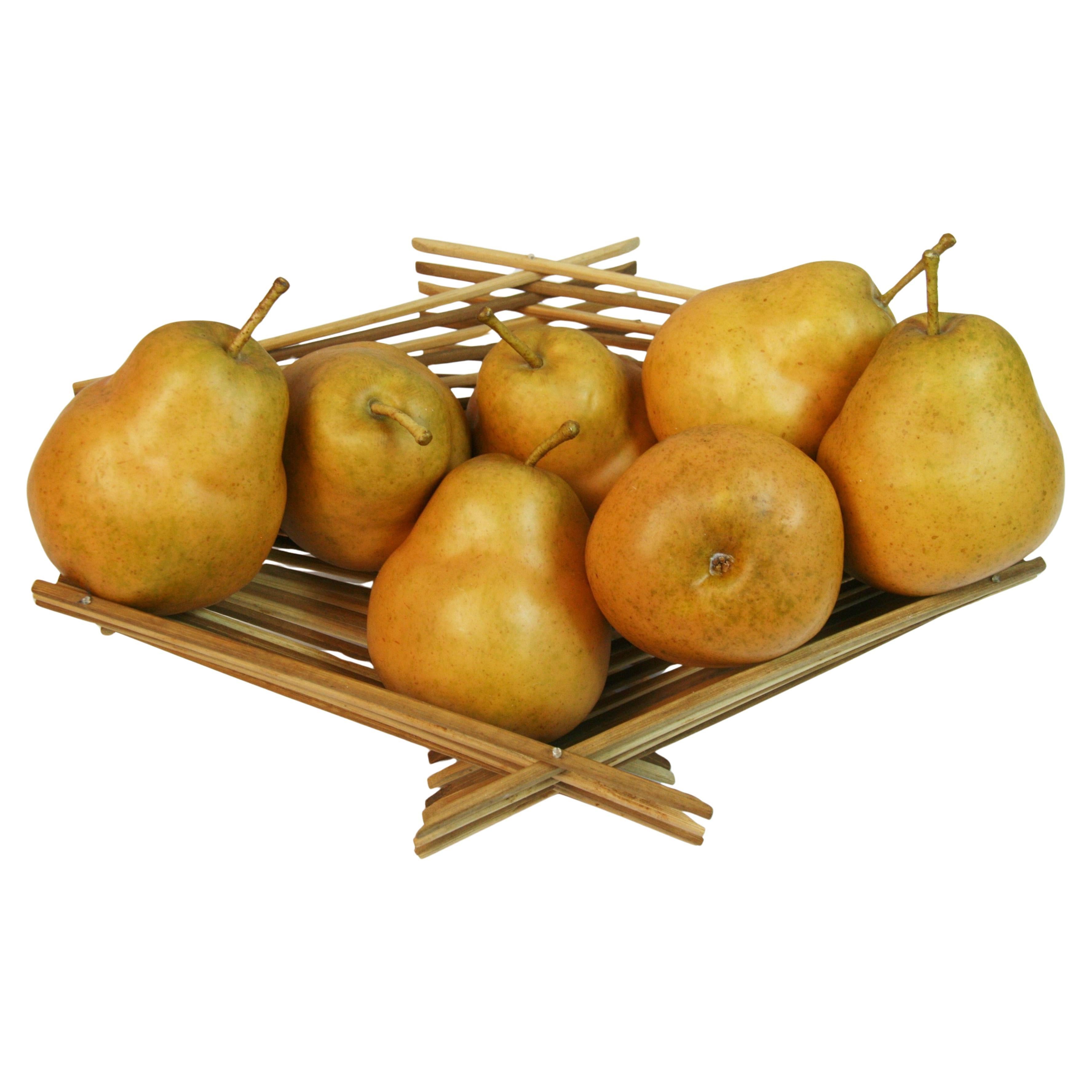 Italian Hand Painted Pairs set in A Foldible Basket