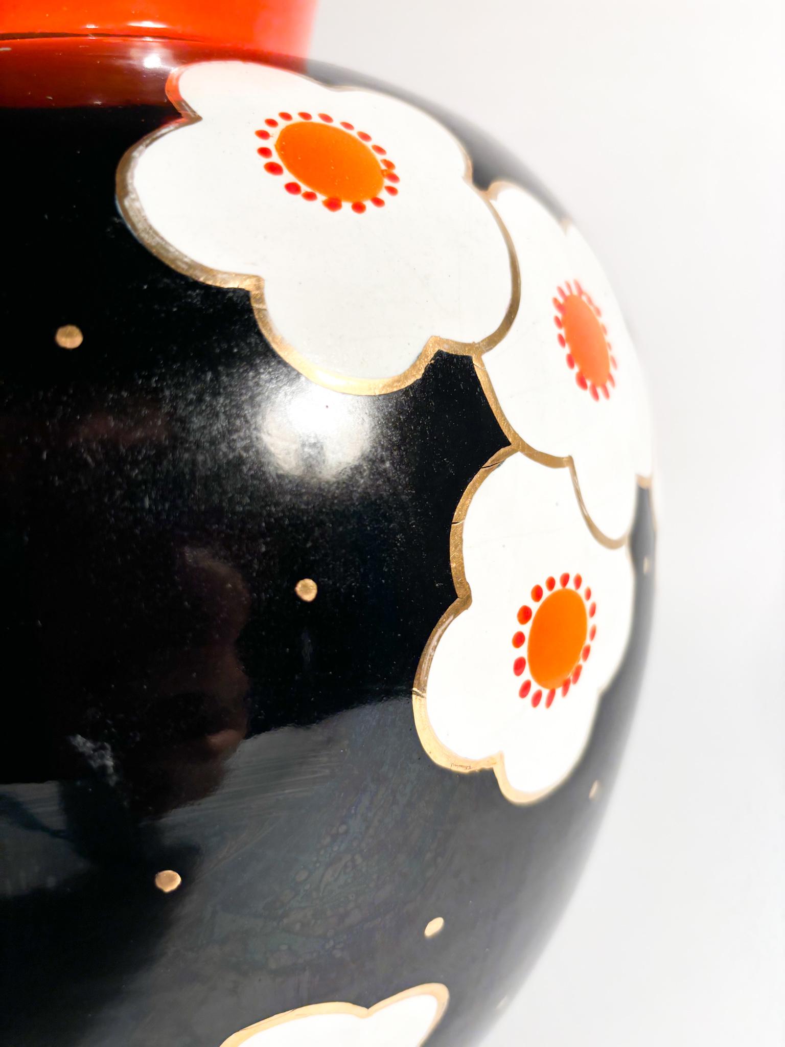Italian Hand-Painted Perugia Ceramic Vase from the 1950s 9