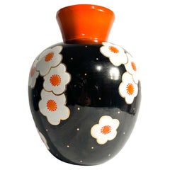 Italian Hand-Painted Perugia Ceramic Vase from the 1950s