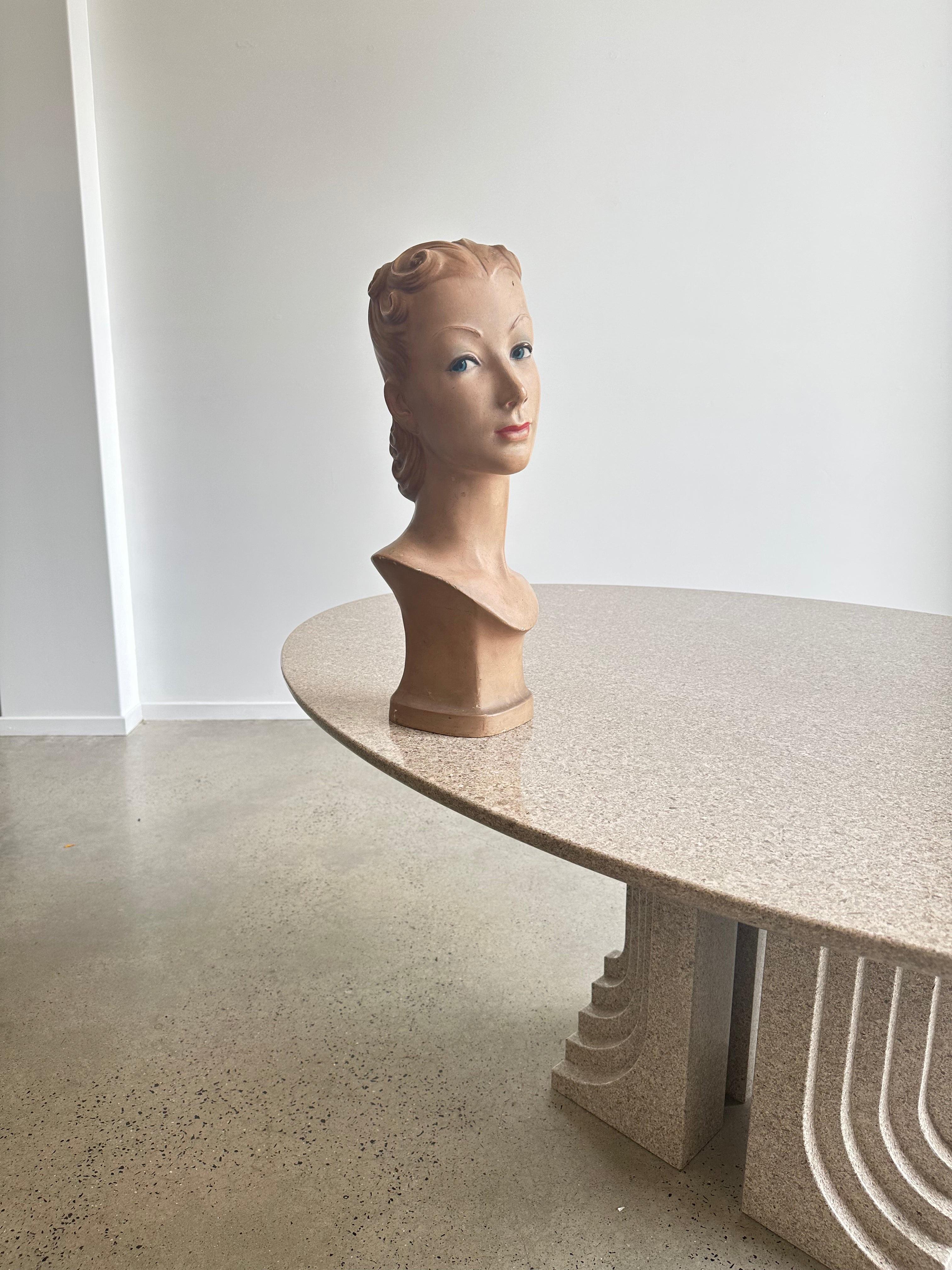 Cabeza de maniquí italiana de escayola pintada a mano, años 20 Italiano en venta