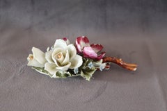 Italian Hand Painted Porcelain Branch of Flowers by Capodimonte