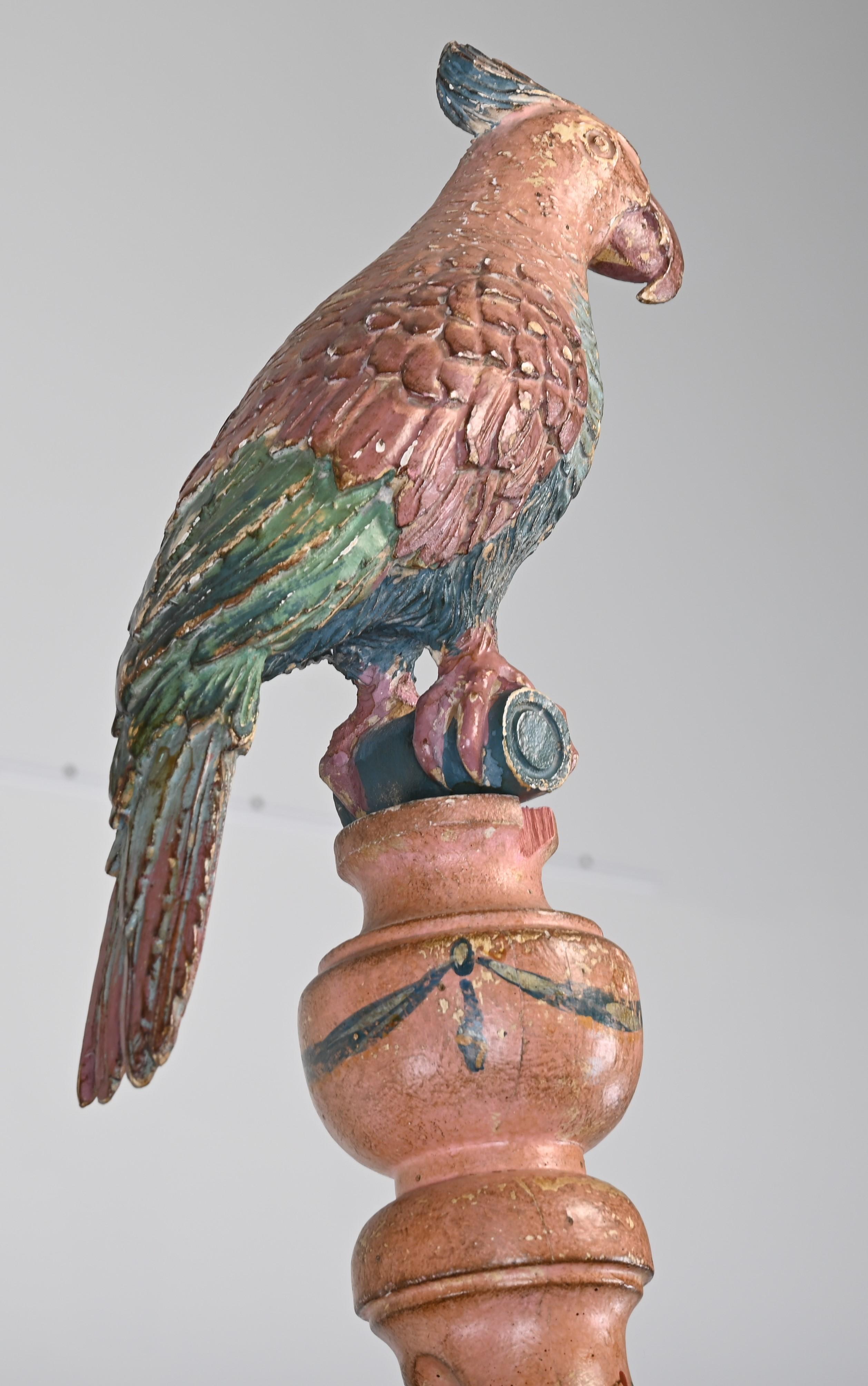 Italian Hand Painted Poster Bed by Patina Furniture Company, 1980s at