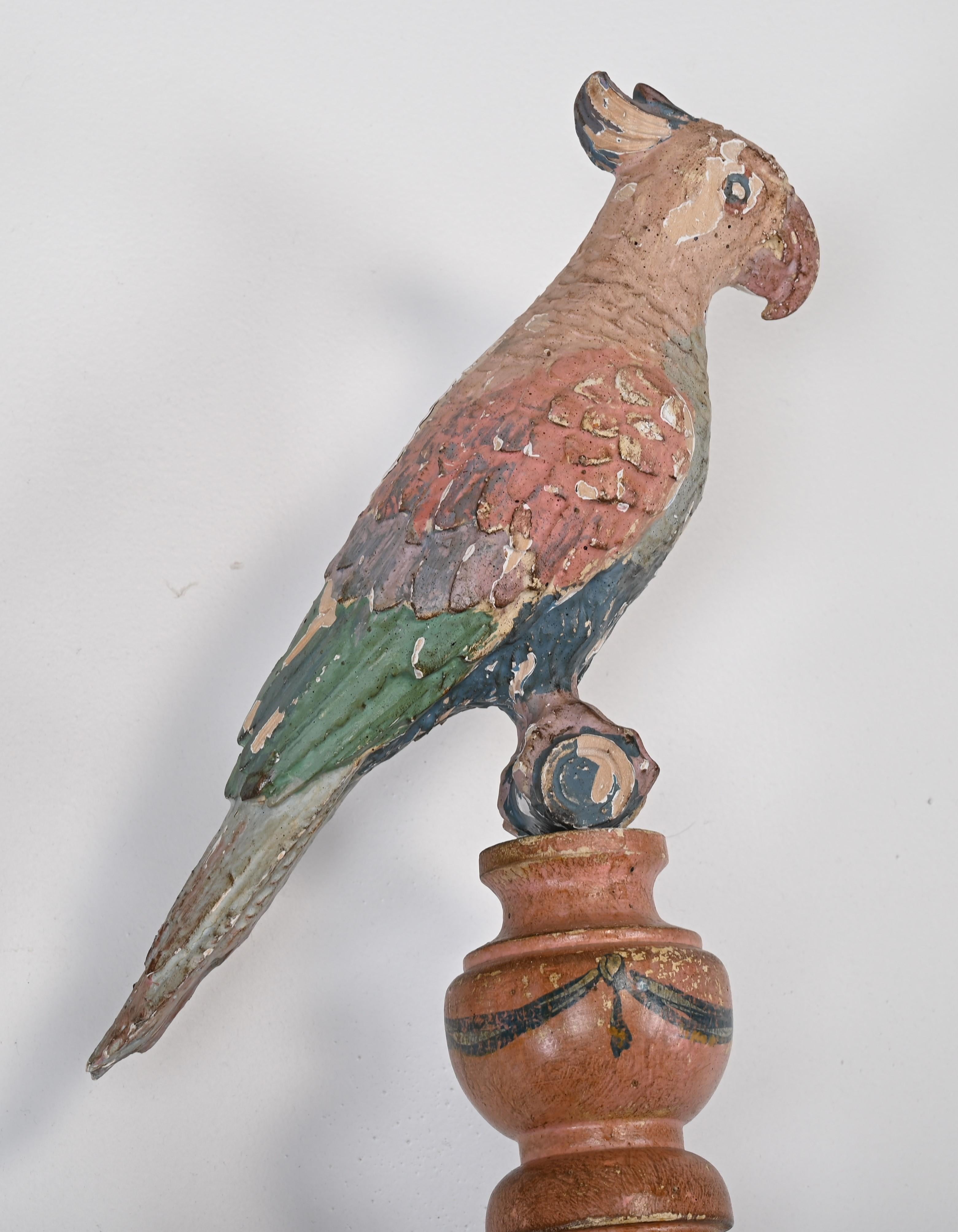 Italian Hand Painted Poster Bed by Patina Furniture Company, 1980s at