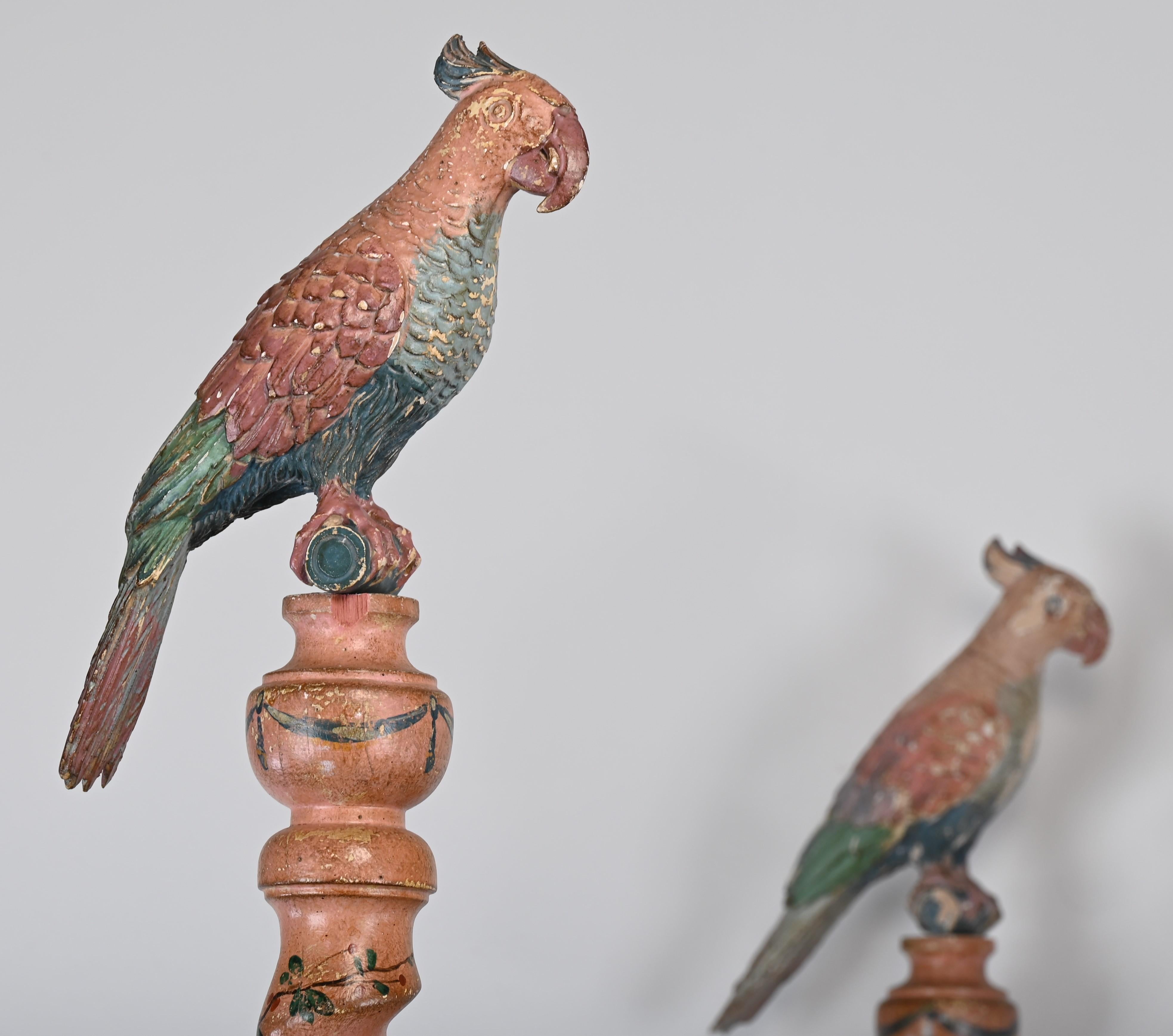 Italian Hand Painted Poster Bed by Patina Furniture Company, 1980s at