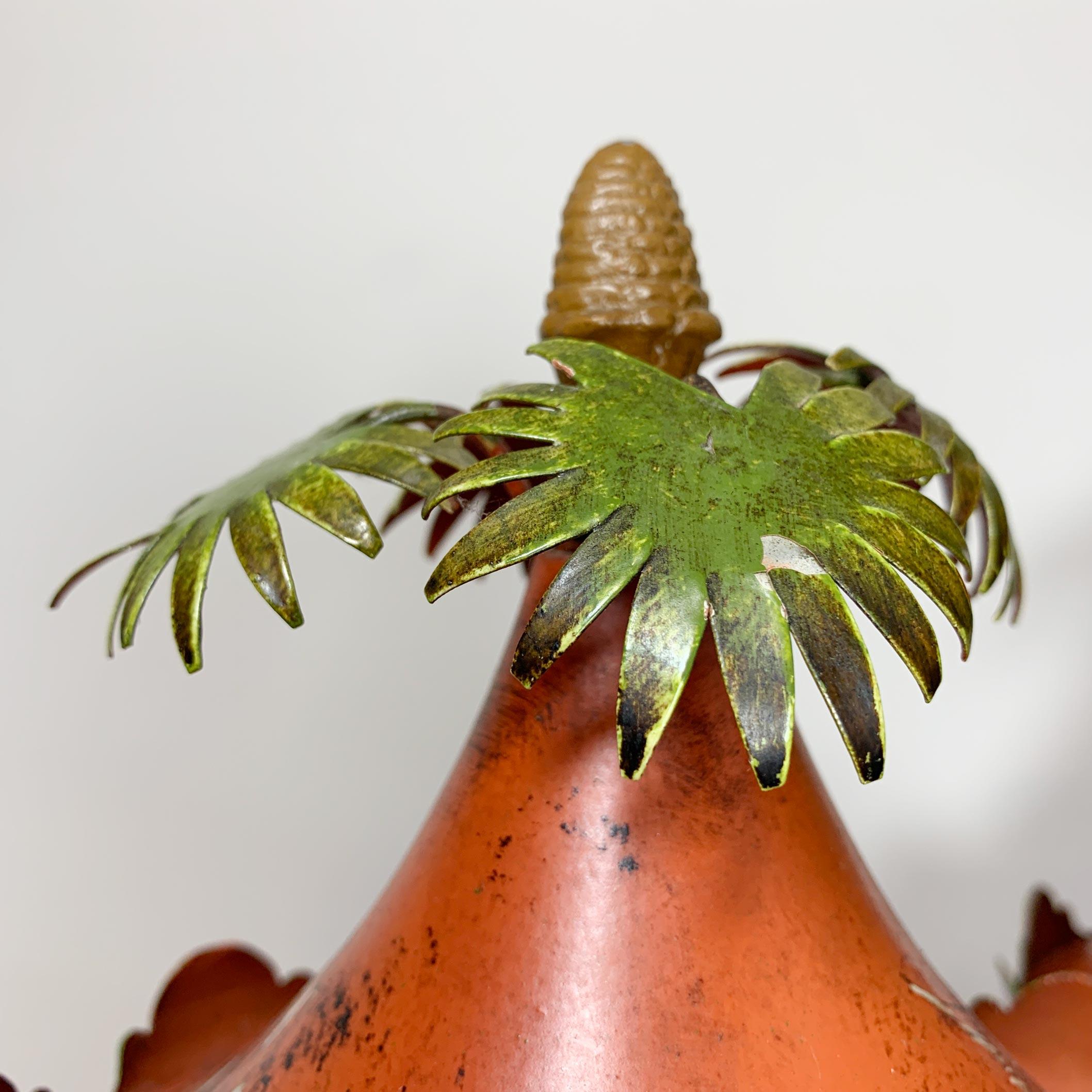 Italienische handbemalte rote Chinoiserie Eiskübel 1950er Jahre im Angebot 1