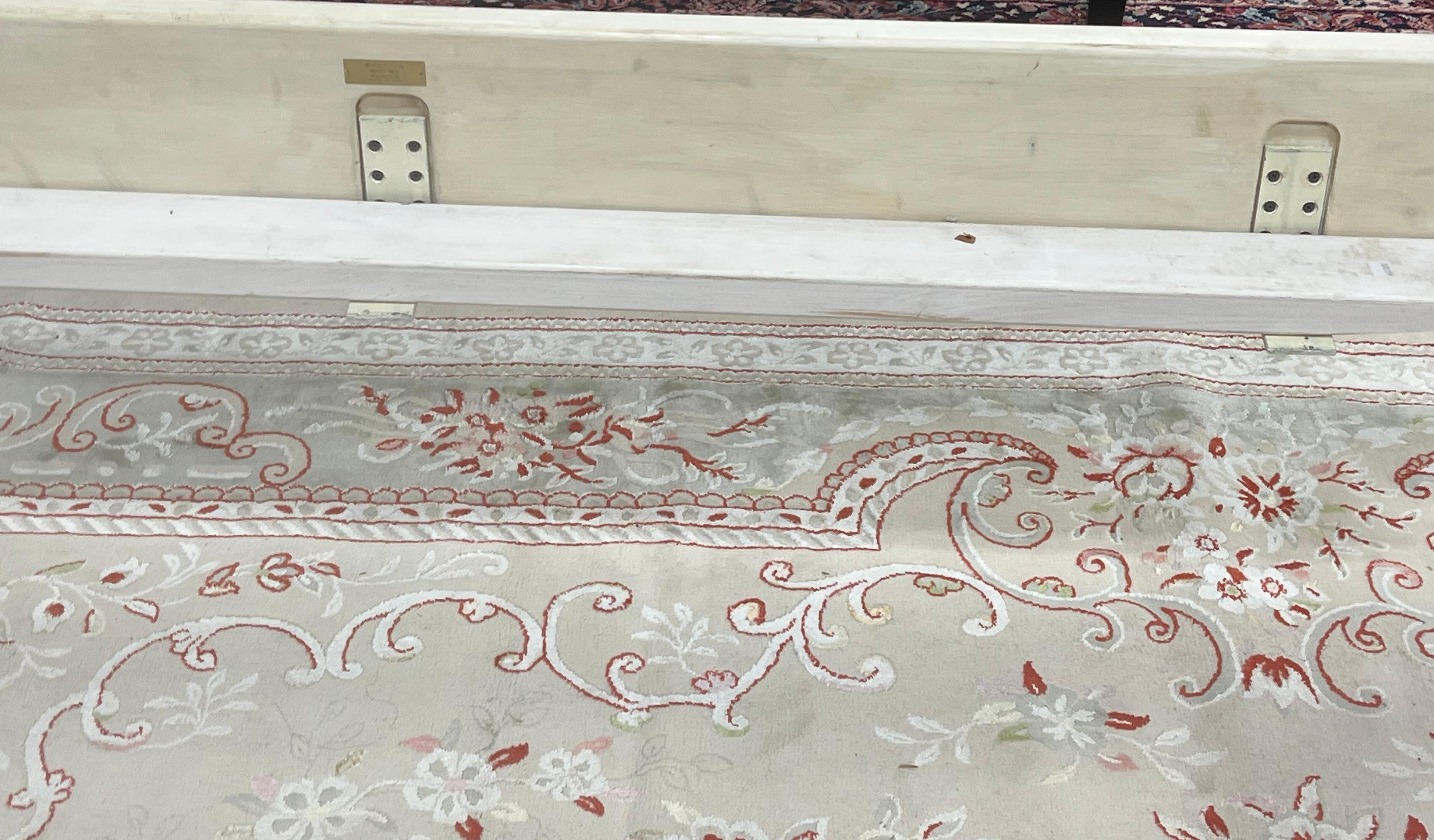 Italian Hand Painted Regency Style Queen Bed W/ Palm Fronds By Patina For Sale 3