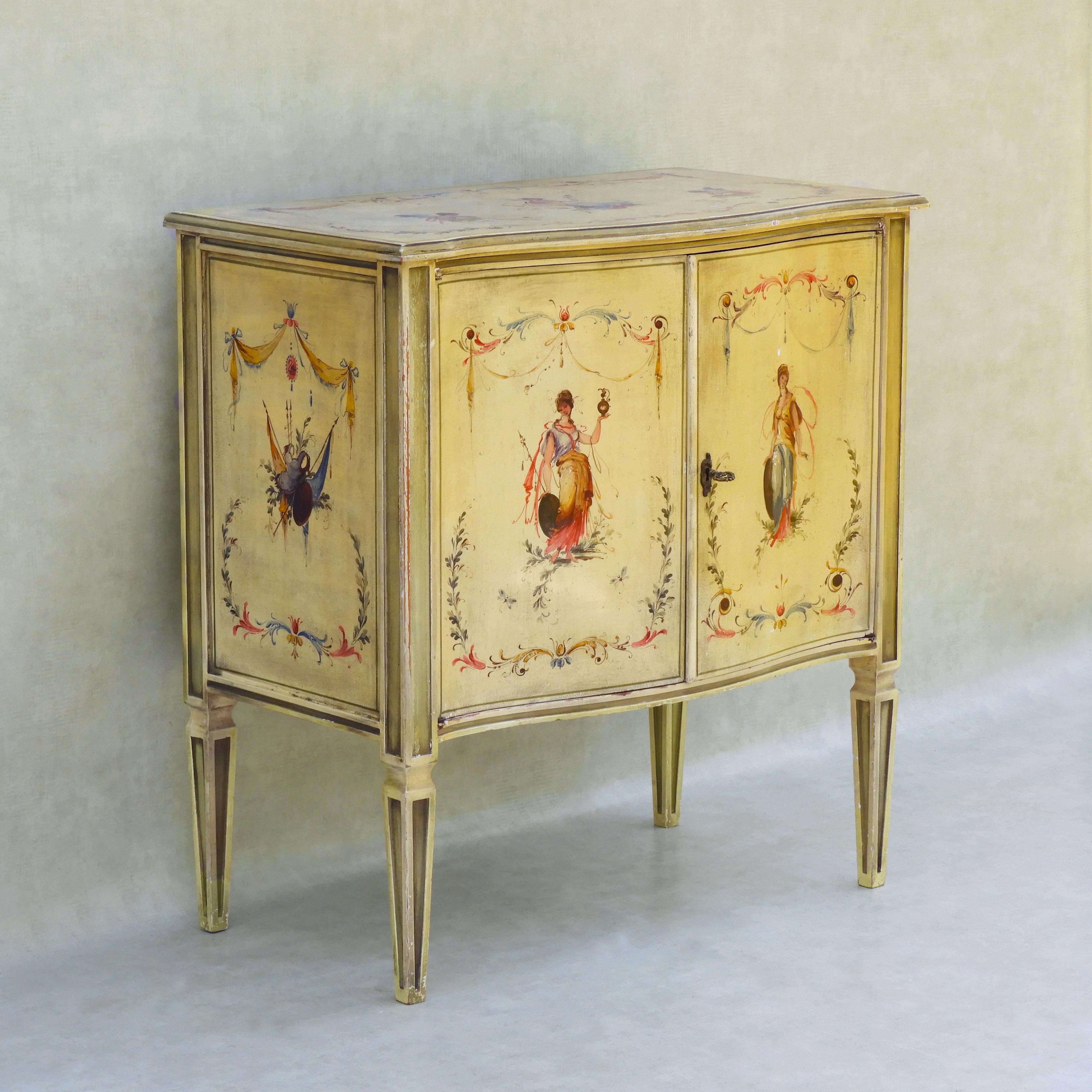 hand painted cabinet