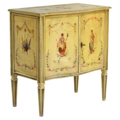 Retro Italian Hand Painted Venetian Style Cabinet, C1960
