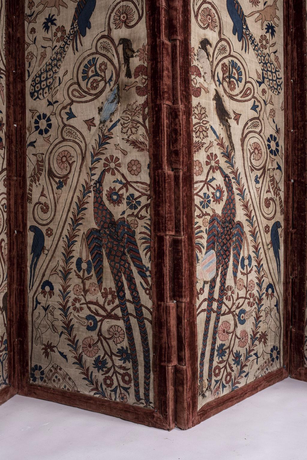 19th Century Italian Handwoven Linen Screen