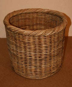 Italian Hand Woven Plant Holder/Waste Basket