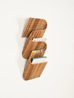 Italian Hand-Woven Wicker Wall-Mounted Magazine Rack, Italy, 1970s