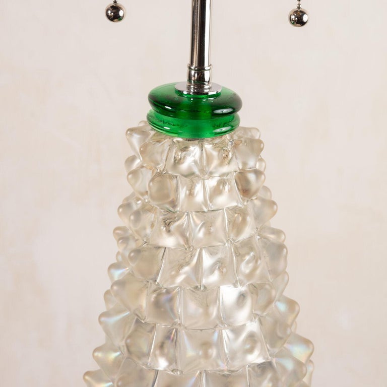Italian Hand Blown Glass Table Lamp For Sale at 1stDibs