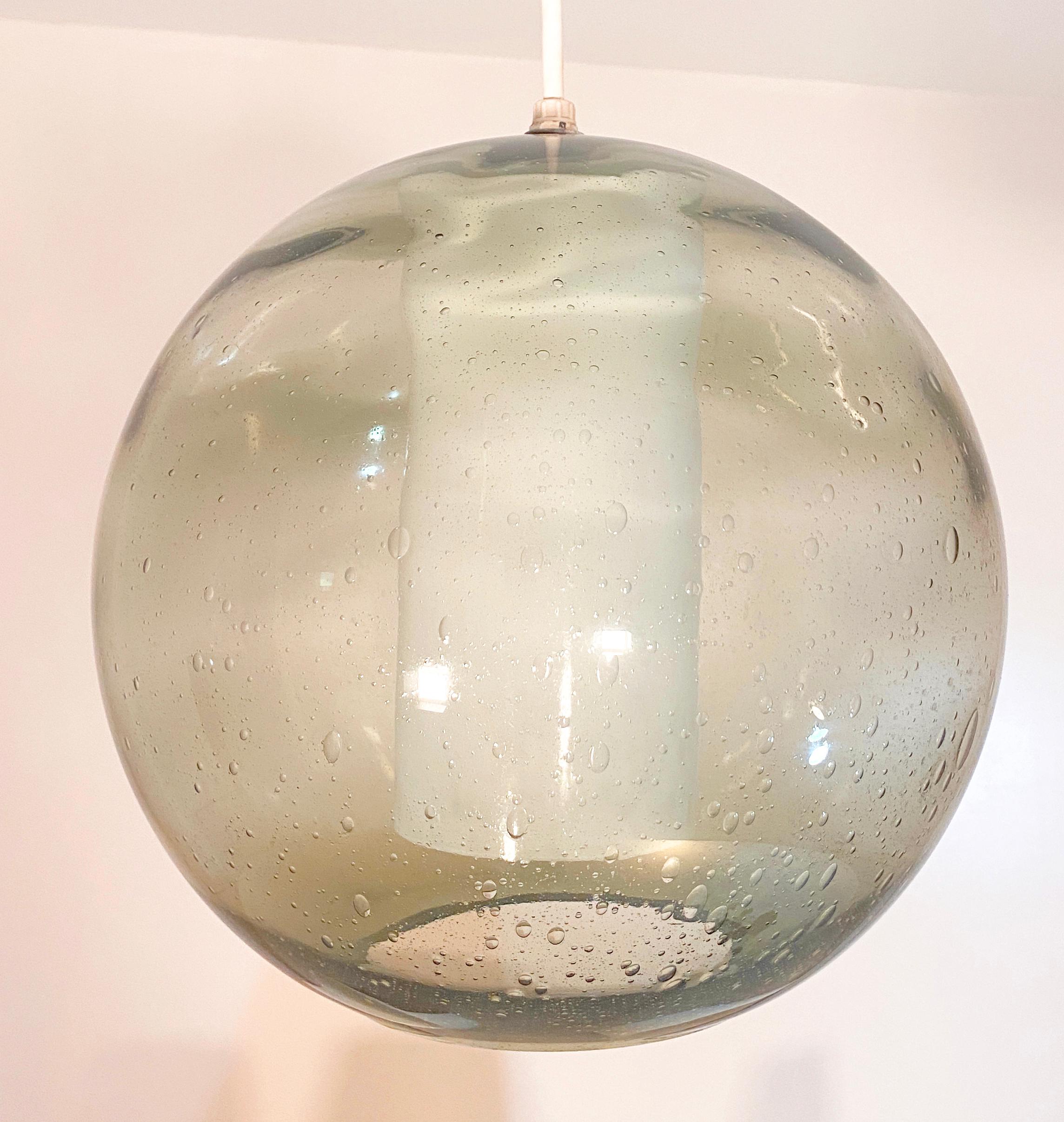 Italian Handblown Globe with Cased Glass Interior In Good Condition For Sale In South Charleston, WV