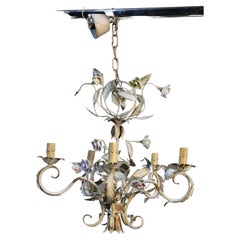 Italian handcarved Capodimonte chandelier, circa 1920 Italy