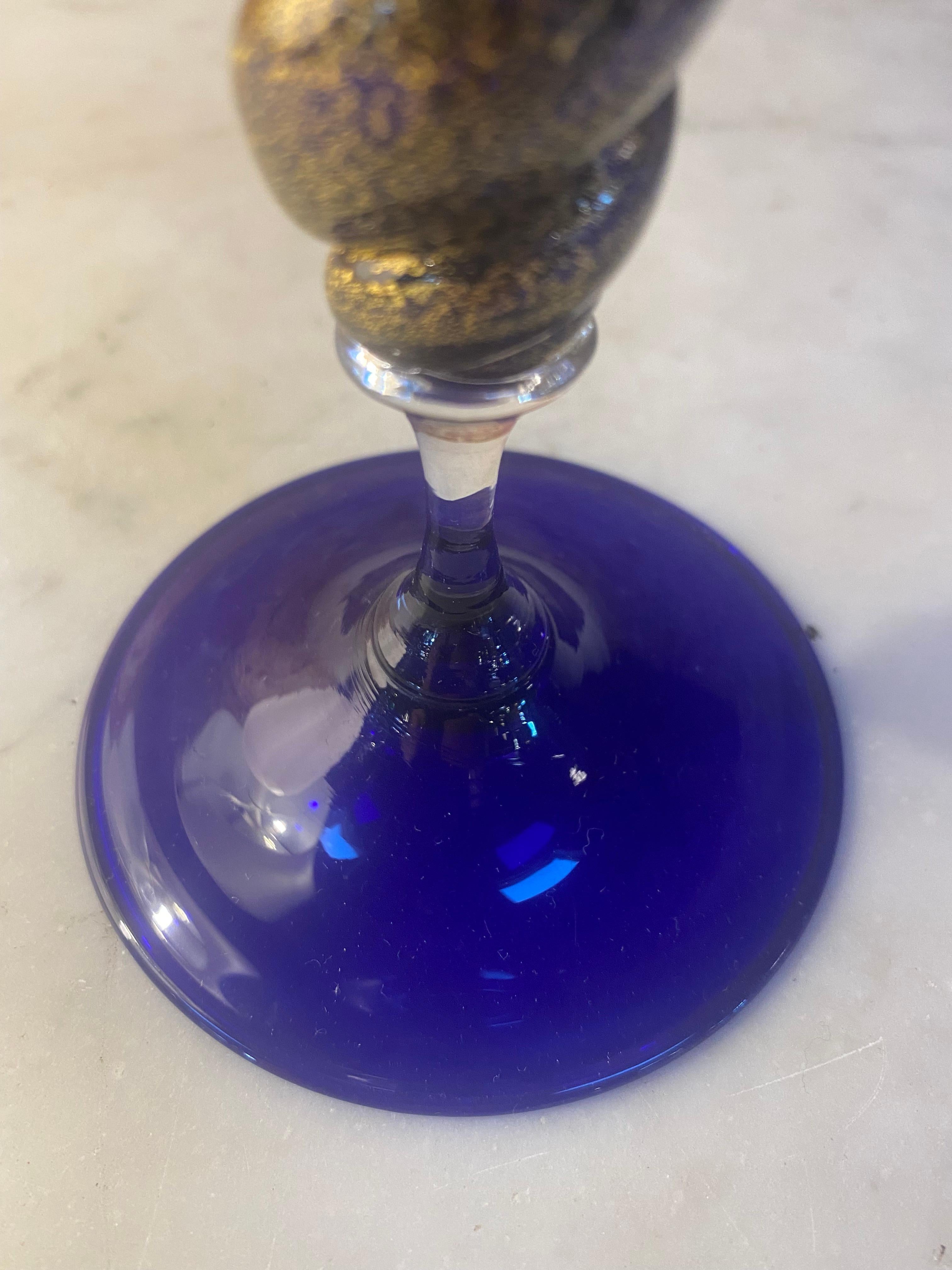 Cáliz artesanal italiano de cristal de Murano soplado, 1970 en Bueno estado para la venta en Los Angeles, CA
