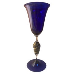 Italian Handcrafted Chalice in Blown Murano Glass, 1970