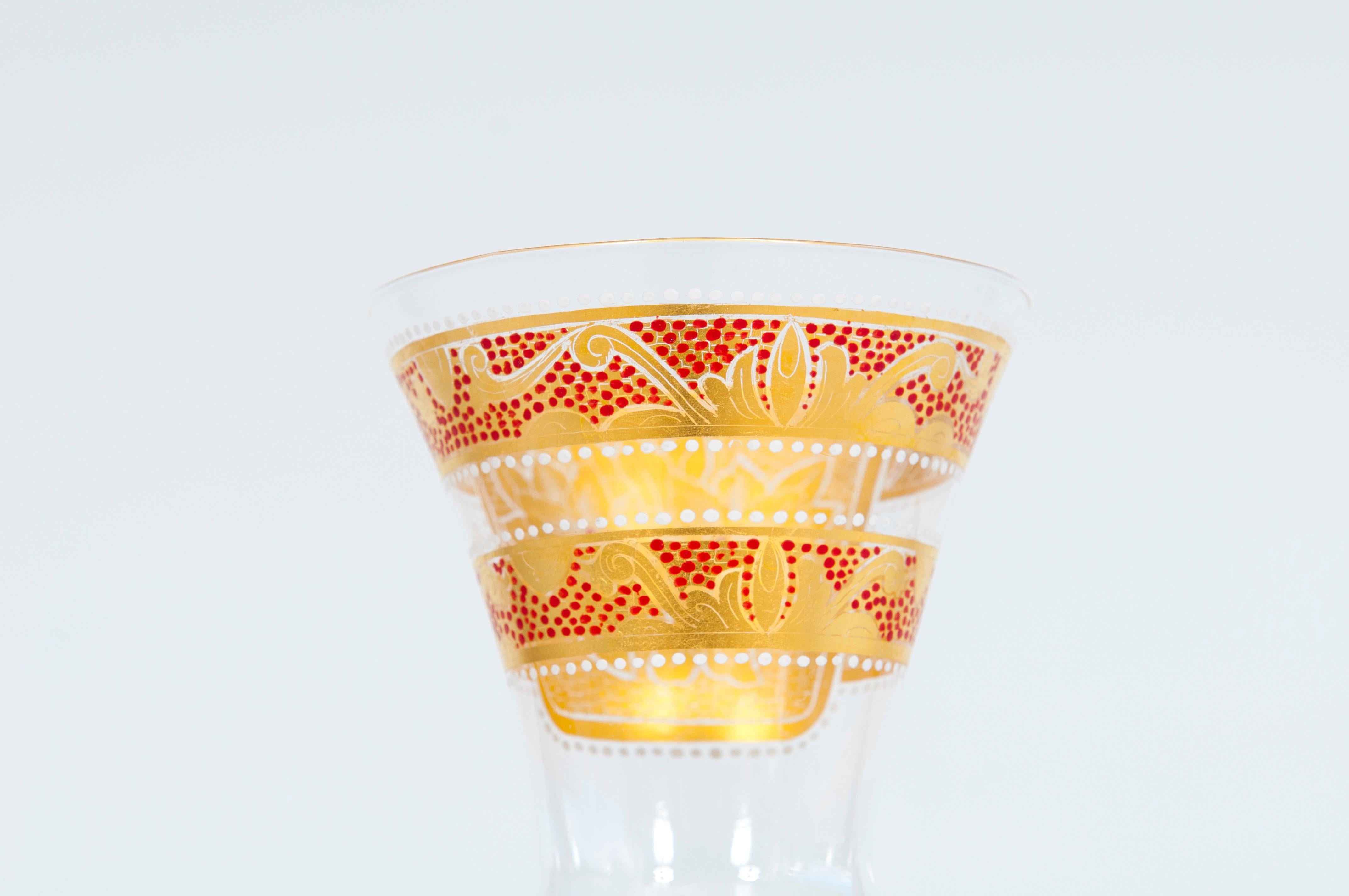 Italienische handgefertigte Kette aus mundgeblasenem Muranoglas in klarer Farbe und Gold, 1990er Jahre im Zustand „Hervorragend“ im Angebot in Villaverla, IT