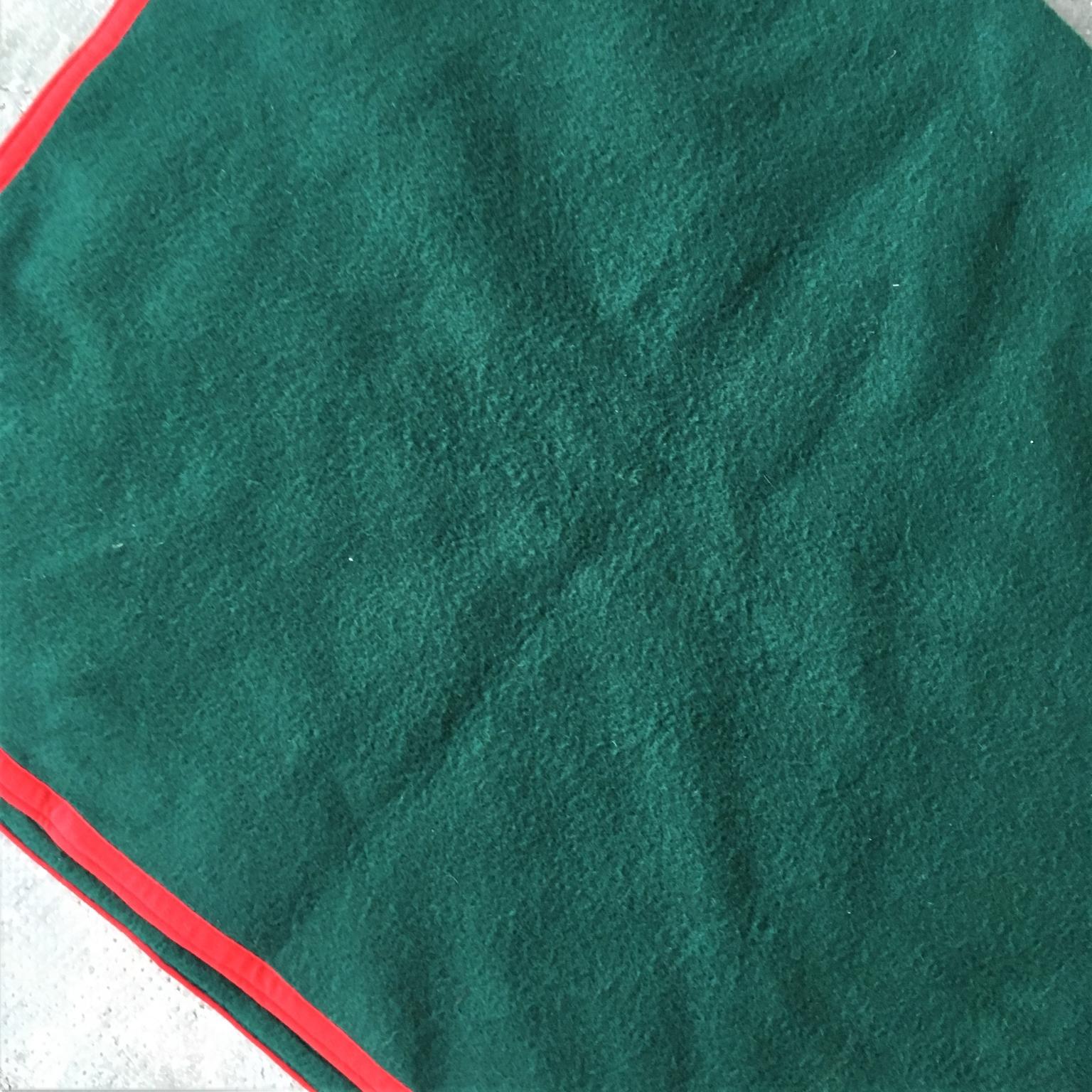 Italian Handcrafted Green Blanket Horse Throw Wool Leather Selleria Pariani 1980 For Sale 10