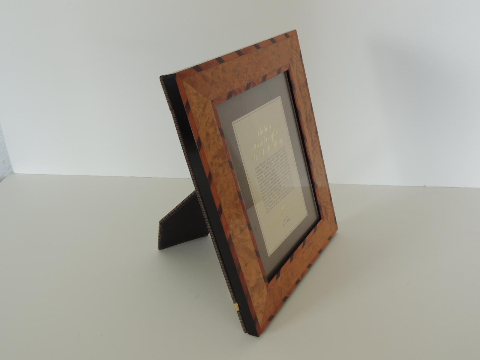 Regency Italian Handcrafted Inlaid Wood Picture Frame