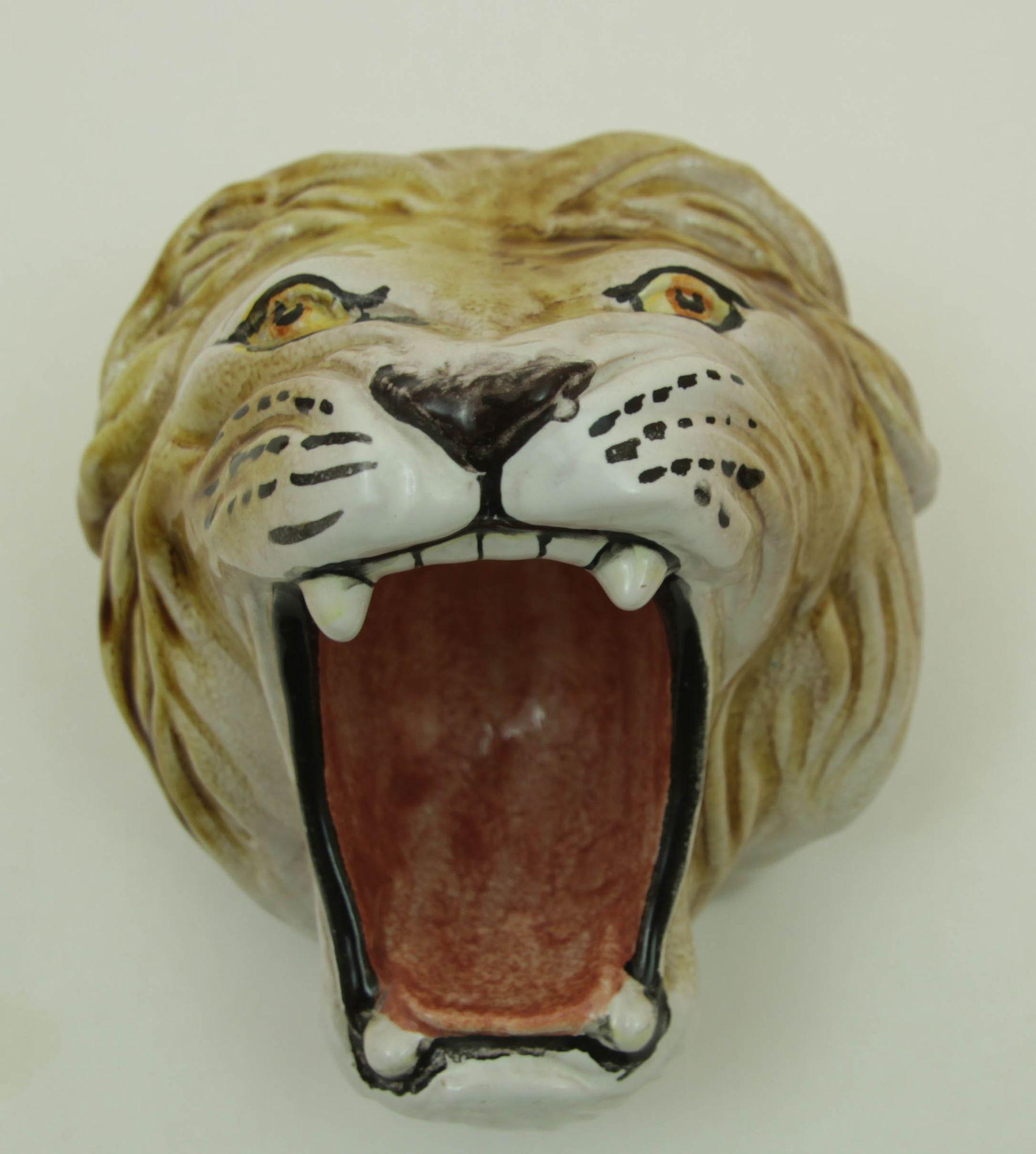 Bol en céramique italienne en forme de tête de lion 1960 en vente 2