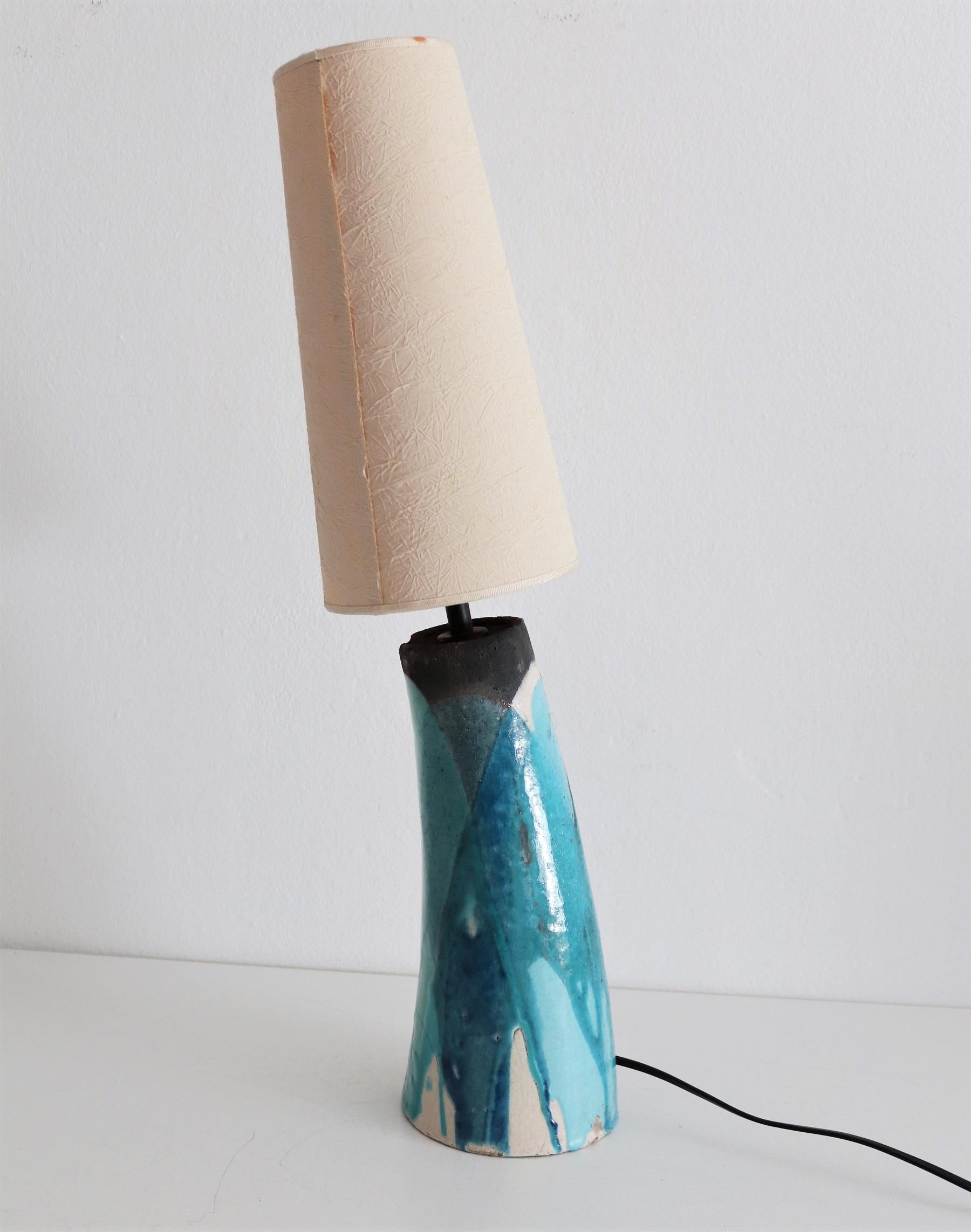 Italian Handcrafted Midcentury Table Lamp in Ceramic, 1970s 2