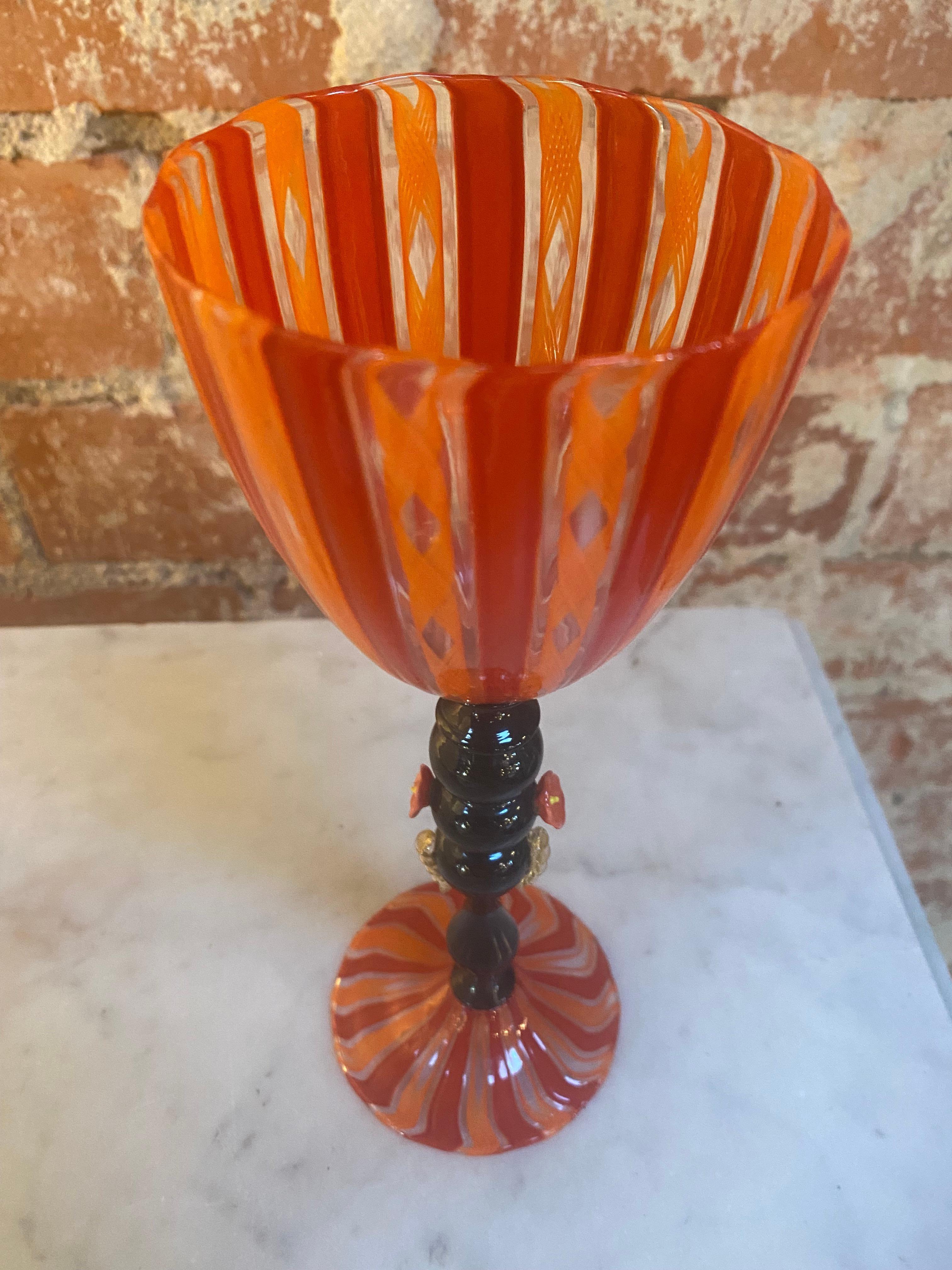 Italian Handcrafted Murano Red Glass, 1970s For Sale 1