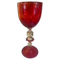 Italian Handcrafted Murano Red Glass 1970s