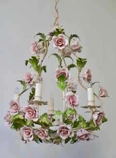 Italian Handcut Tole Chandelier