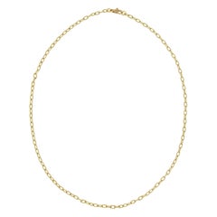Italian "Handmade" 18 Karat Yellow Gold Chain Link Necklace