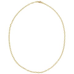 Italian "Handmade" 18 Karat Yellow Gold Chain Link Necklace