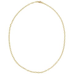 Italian "Handmade" 18 Karat Yellow Gold Chain Link Necklace