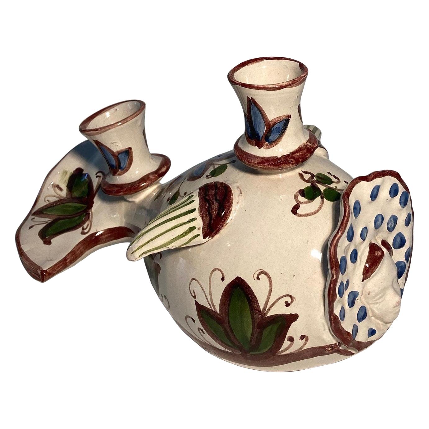 Italian Handmade Ceramic by Sicilian Ceramist Antonino Piscitello, Palermo 21st For Sale