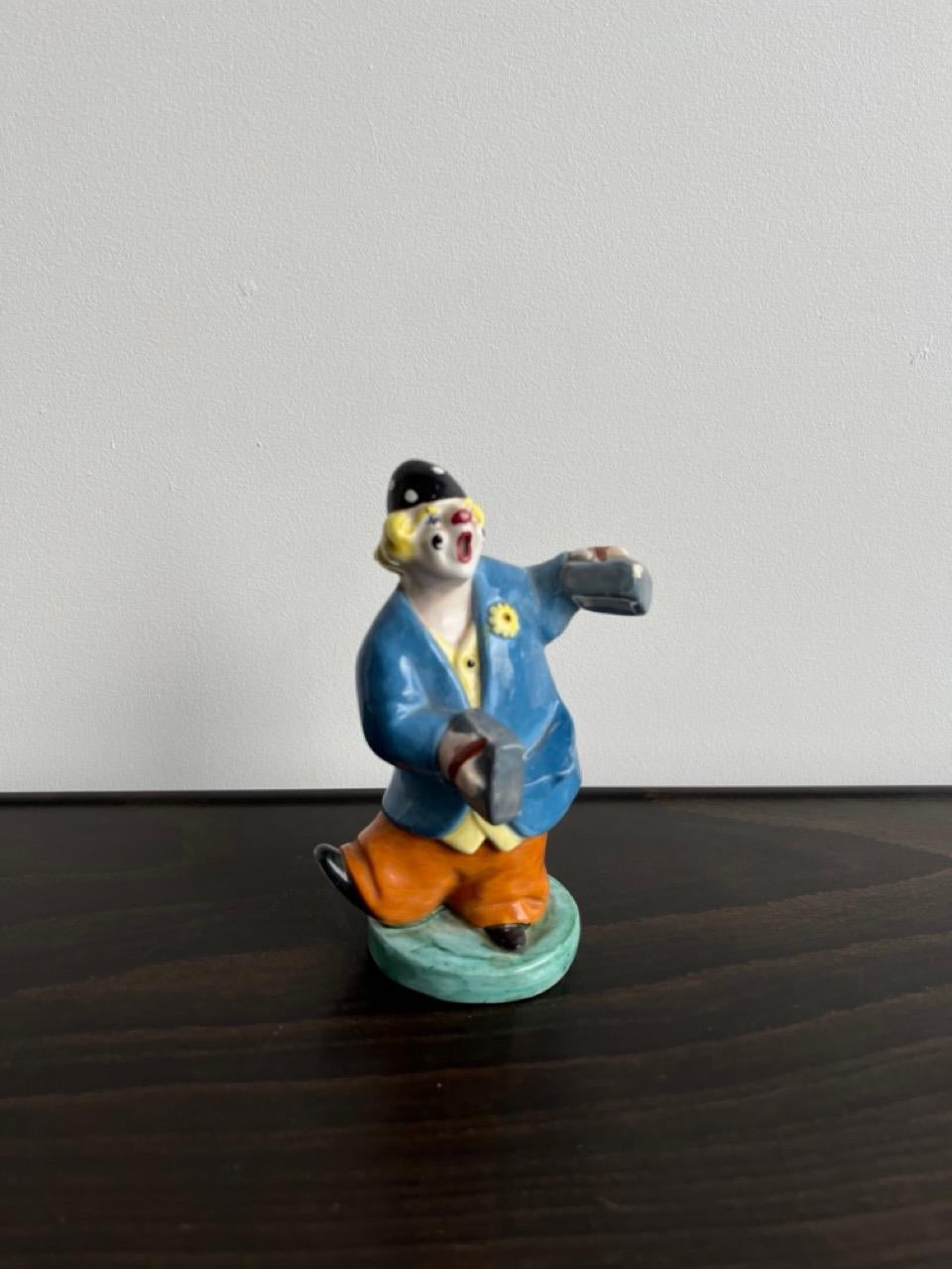 Hand made Italian clown ceramic 