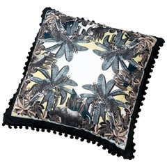 Italian Handmade Contemporary Style Big Size "Black and Wild" Collection Pillow