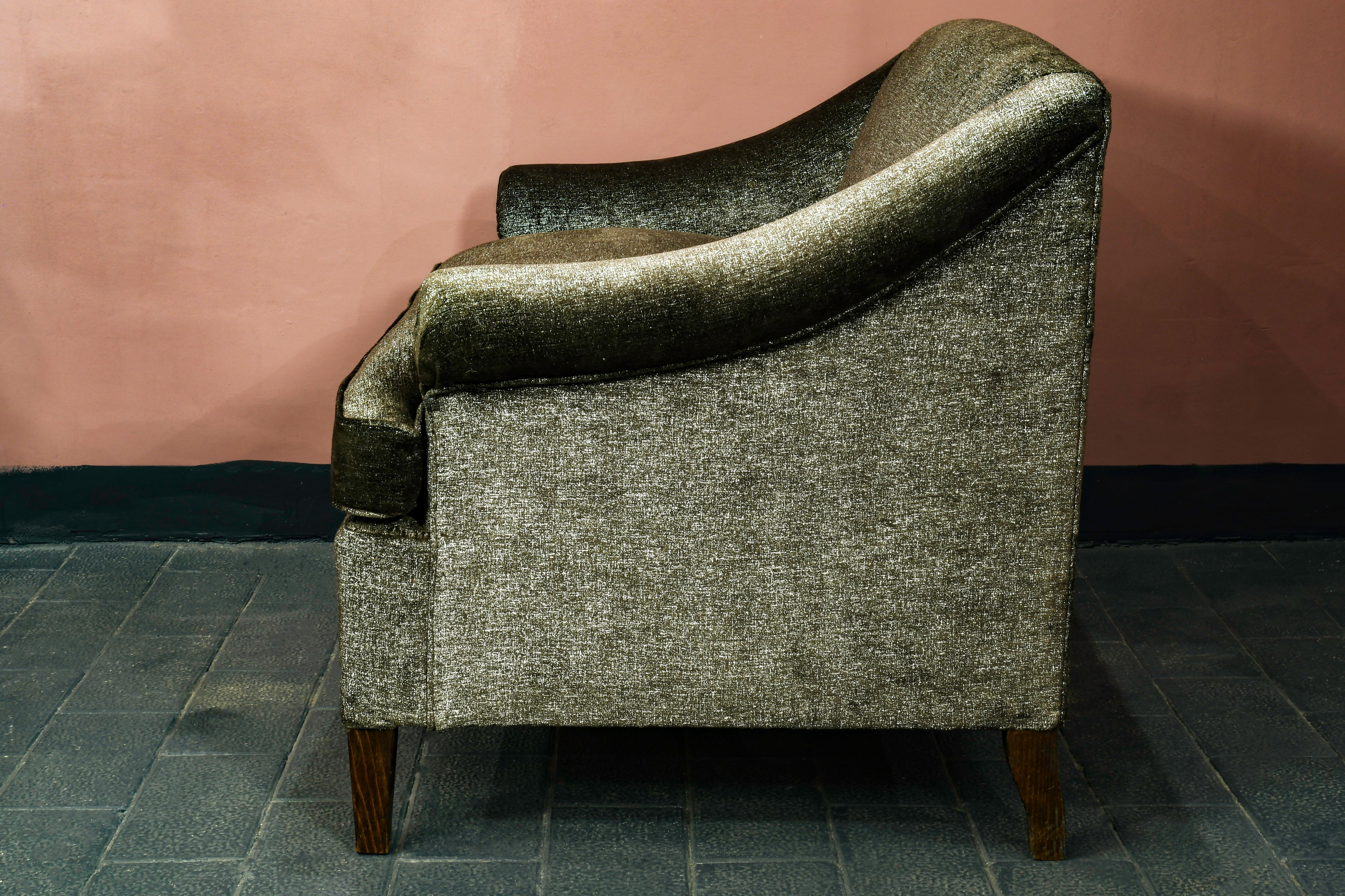 Contemporary Italian Handmade Down Filled Loveseat For Sale