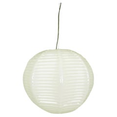 Italian Handmade Ivory Murano Glass 1960s Suspension Lamp