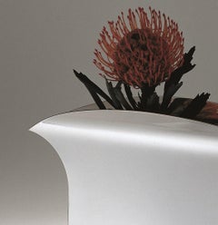Italian Handmade Modern Silver Plated Vase "Papeete" by G. Malimpensa for Mesa