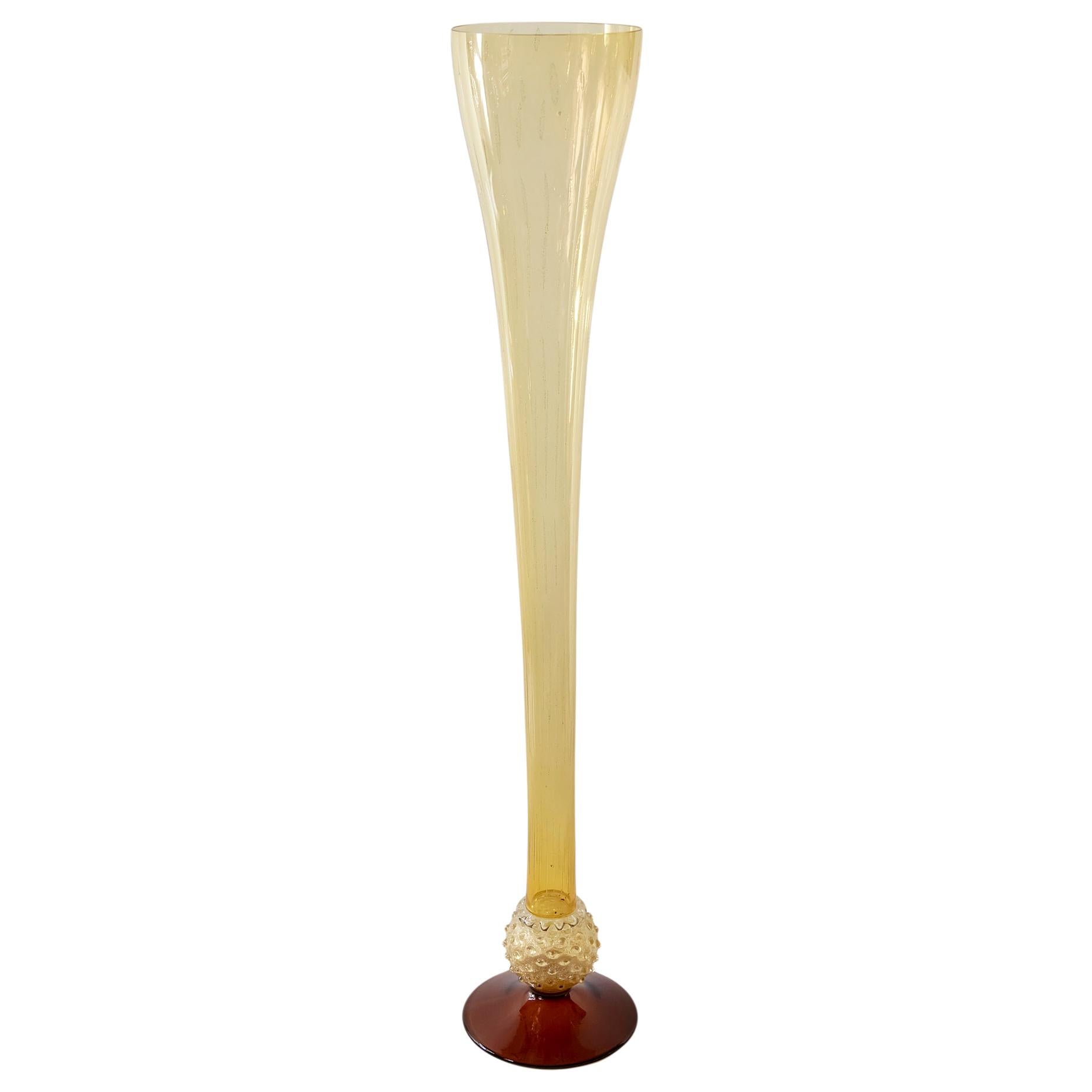 Italian Handmade Murano Glass Floor Vase, circa 1970