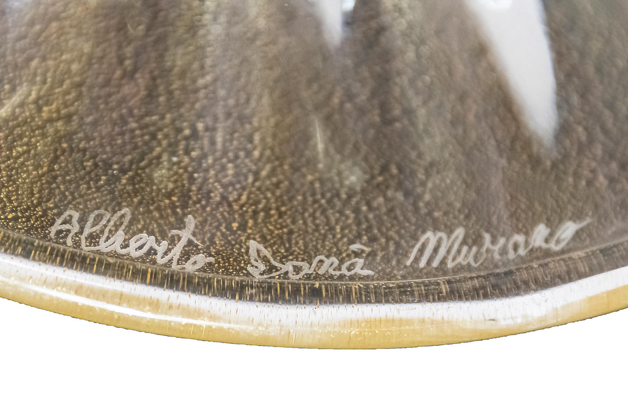Italian Handmade Murano Glass Vase Signed Alberto Dona Murano 2