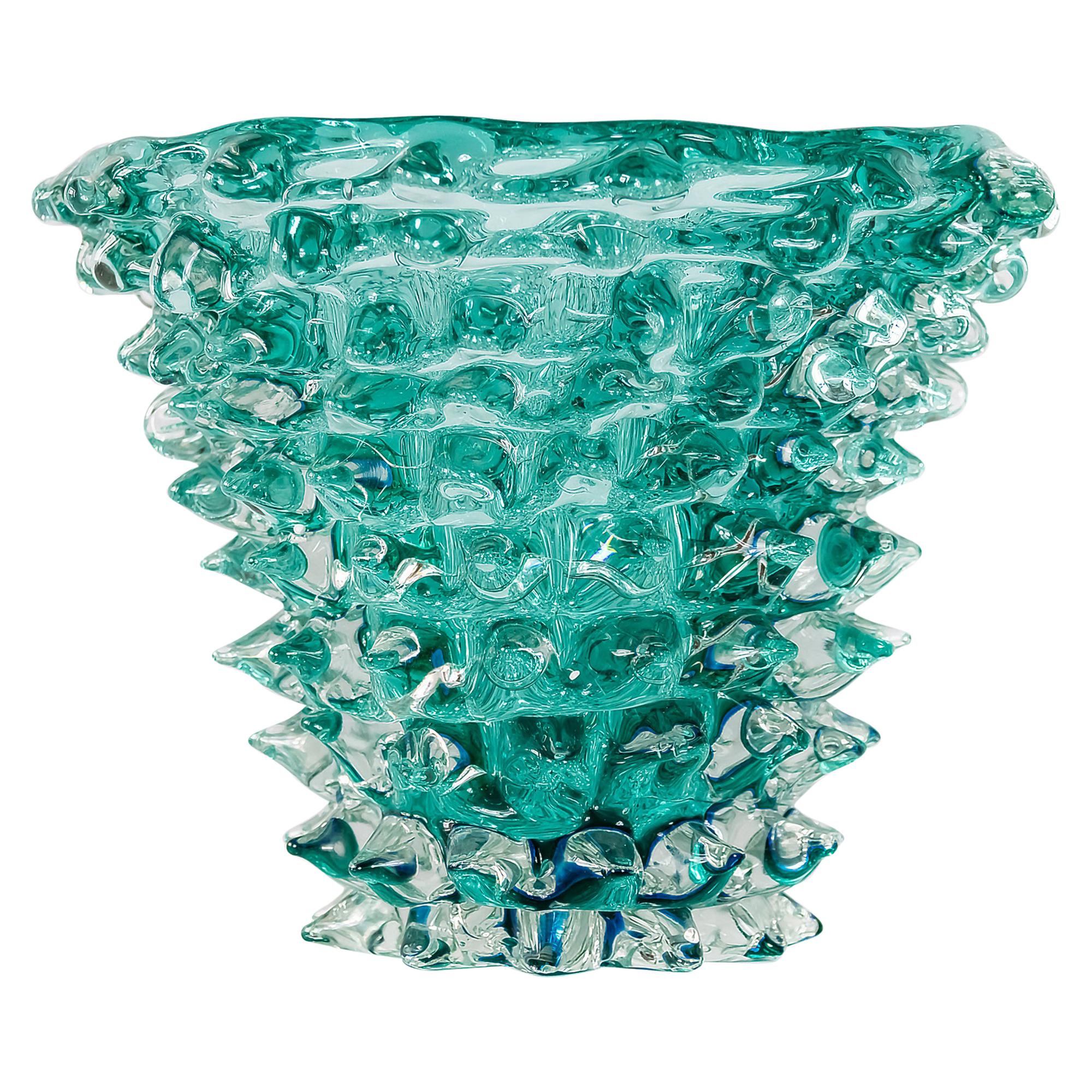 Italian Handmade Murano Glass Vase, Signed Camozzo