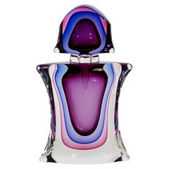 Italienische handgefertigte Parfümflasche aus Murano Sommerso-Glas, 1970er Jahre