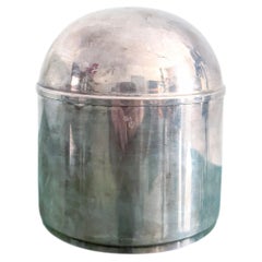 Italian Handmade Silver-Plated Dome Vanity Box by Cassetti, Space Age 1970s