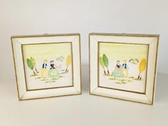 Italian Handmade Wall Ceramic Tiles by Lina Poggi Assalini from Albisola