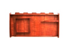Italian Handmade Walnut Wall Cabinet, Vintage 1960s, 100cm Wide