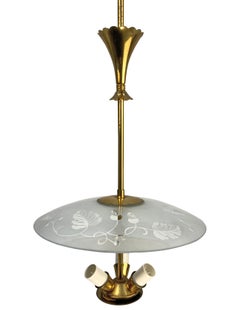 Italian Hanging Light By Pietro Chiesa