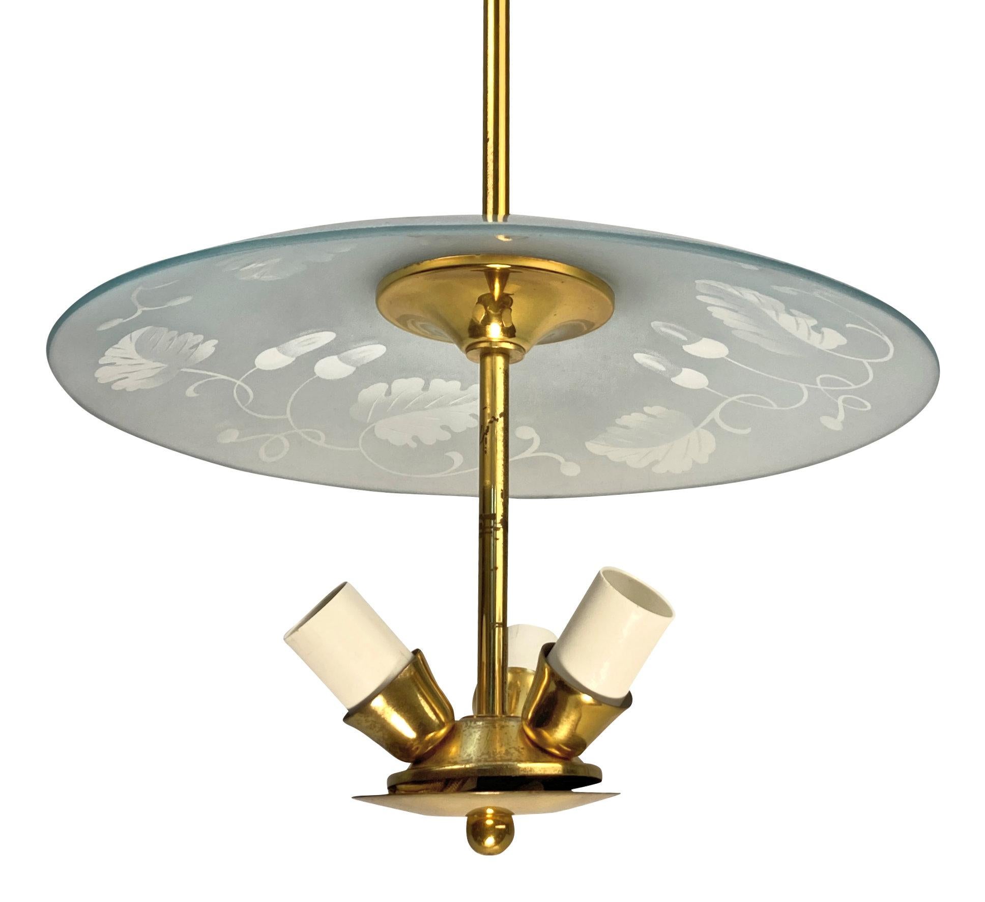 Mid-Century moderno Lampada a sospensione italiana di Pietro Chiesa in vendita