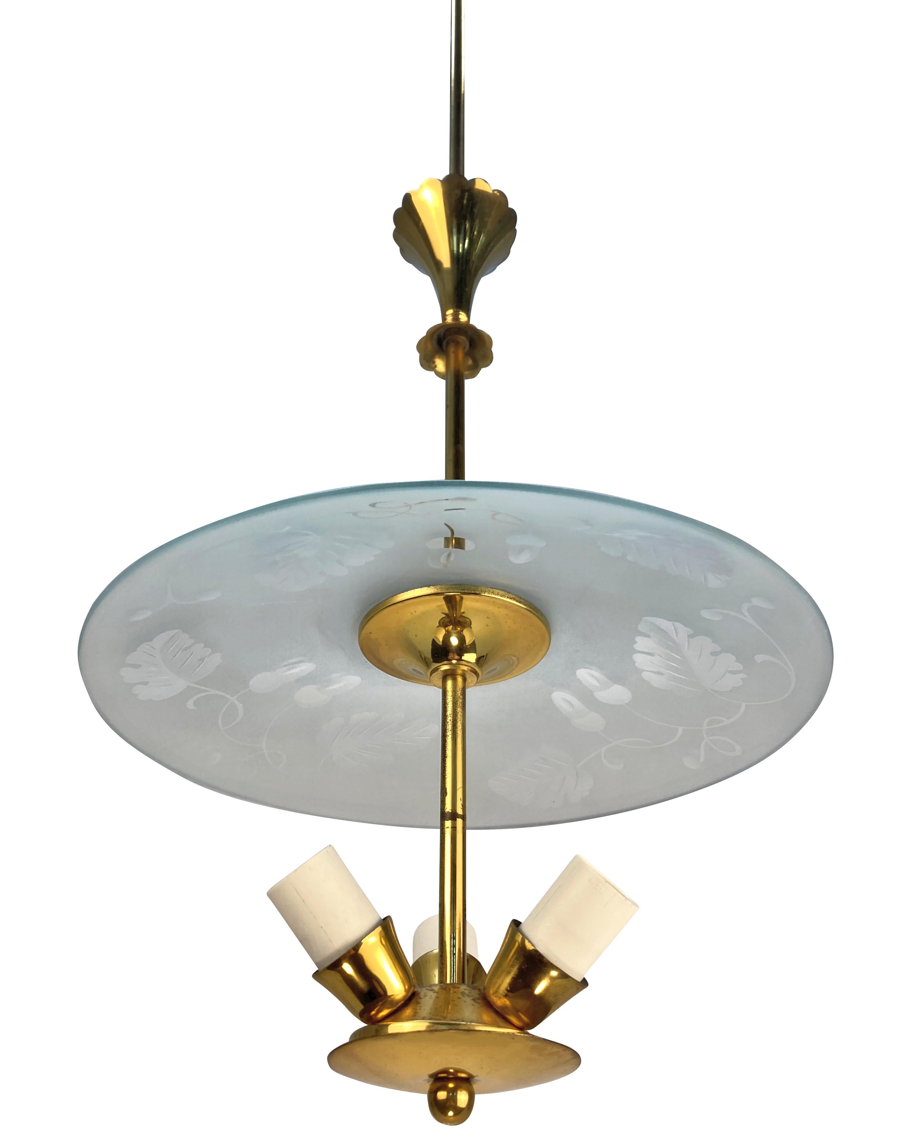 Lampada a sospensione italiana di Pietro Chiesa In condizioni buone in vendita a Kent, Dover