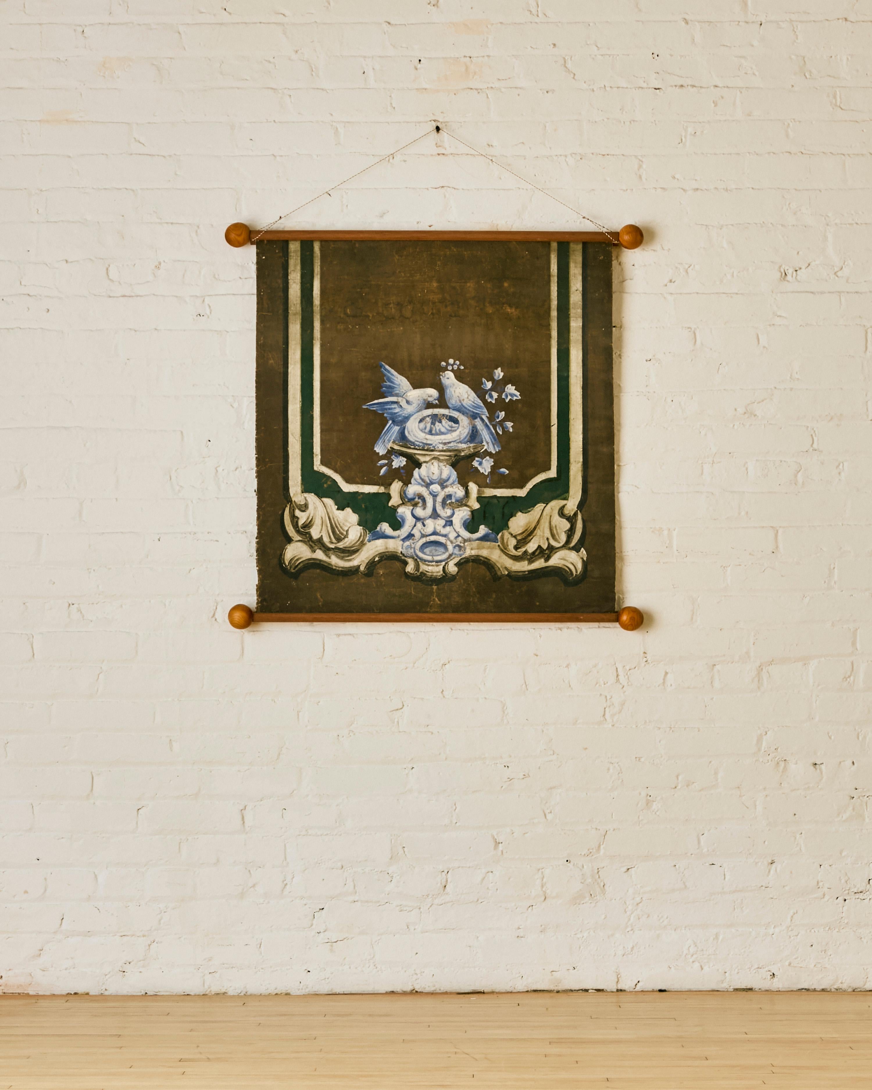 Tela Quadro italiano appeso con colombe