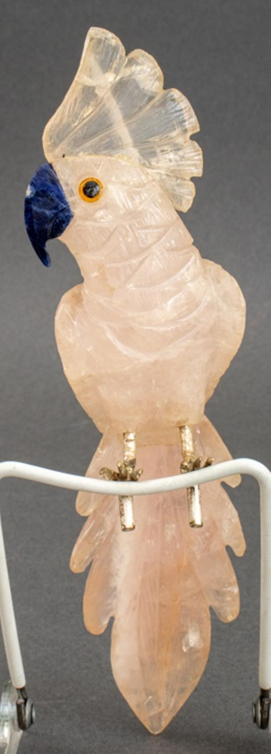 Italian Hardstone Cockatoo Figure For Sale 1